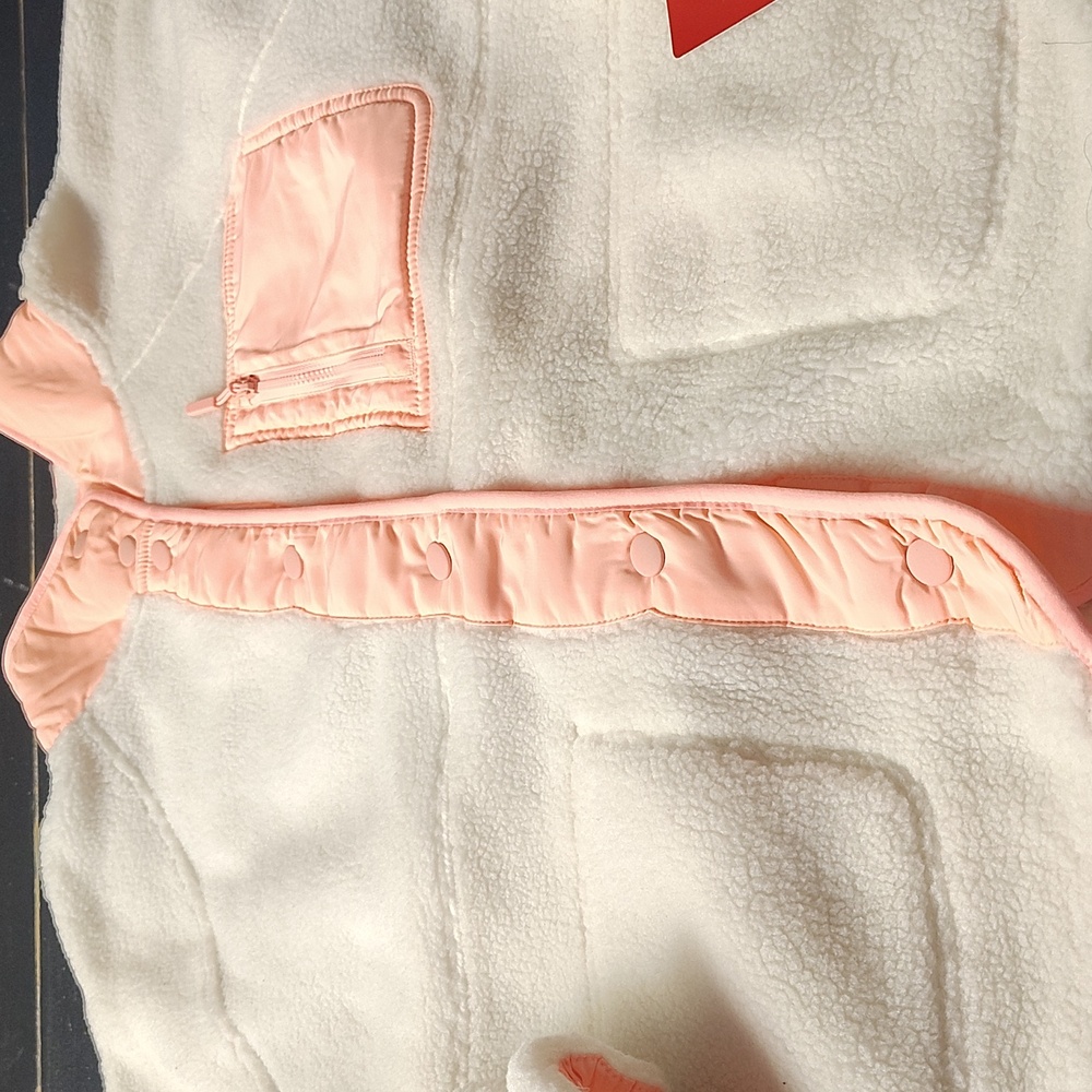 PUMA White and NEON ORANGE Fleece Jacket/Sweater - Picture 3 of 13